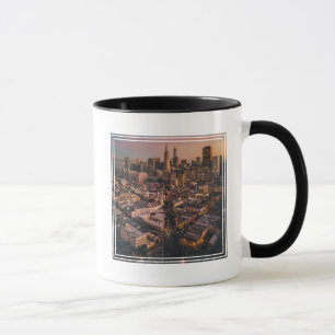 Taza Puesta de sol sobre el distrito financiero de San