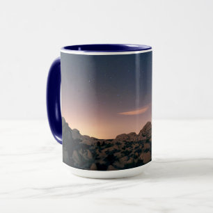 Taza Puesta de sol sobre el parque nacional del árbol 