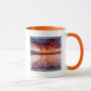 Taza Puesta de sol sobre las Islas del Canal