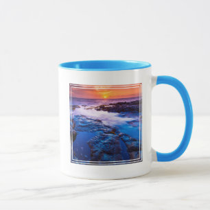 Taza Puesta de sol y charca de marea en Hawaii