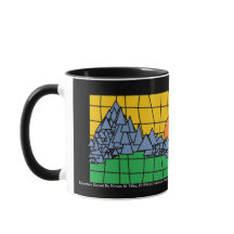 Puesta del sol de la montaña