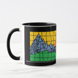 Taza Puesta del sol de la montaña