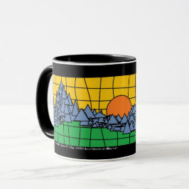 Taza Puesta del sol de la montaña
