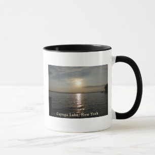 Taza Puesta del sol del lago Cayuga