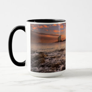 Taza Puesta del sol en Barcelona