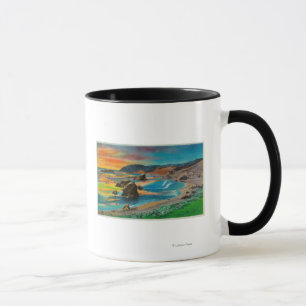 Taza Puesta del sol en el cabo San SebastianCoast