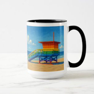 Taza Puesto de vigilancia del arco iris de la playa de