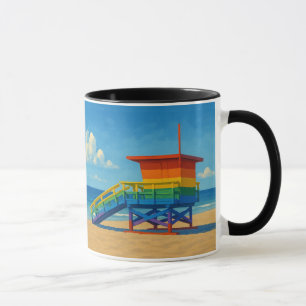 Taza Puesto de vigilancia del arco iris de la playa de 