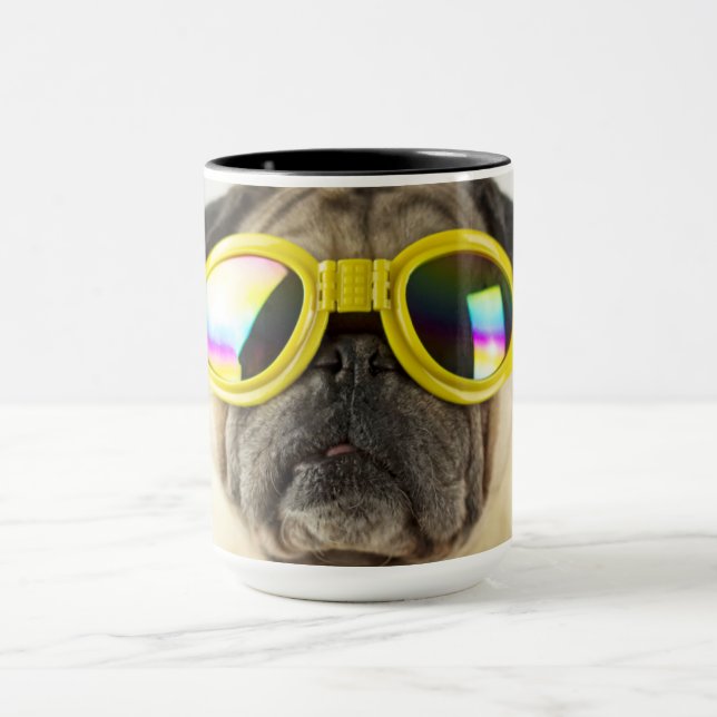 Taza Pug con gafas (Centro)