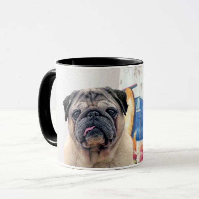 Taza Pug de superficie (Anverso izquierdo)