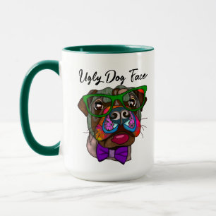 Taza Pug en gafas de sol Perro feo cara mugre