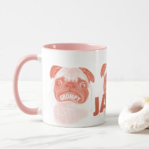 Taza Pug Grumpy Personalizado