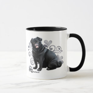 Taza Pug negro