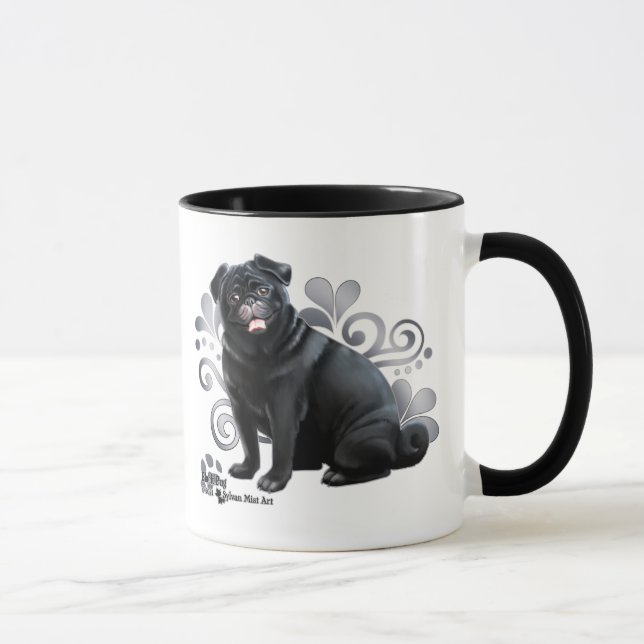 Taza Pug negro (Derecha)