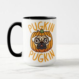 Taza Pugkin Pug Dog Halloween Mug - Spooky Tee