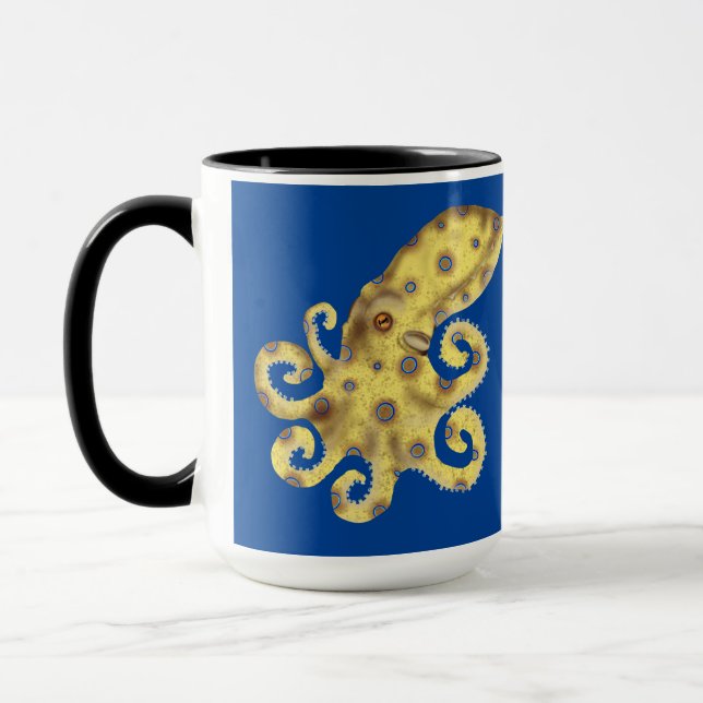 Taza Pulpo de anillo azul (Izquierda)