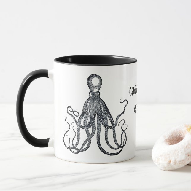 Taza Pulpo extraño personalizado (Con donut)
