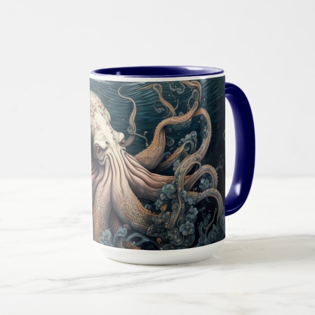 Taza Pulpo y flores (Anverso derecho)