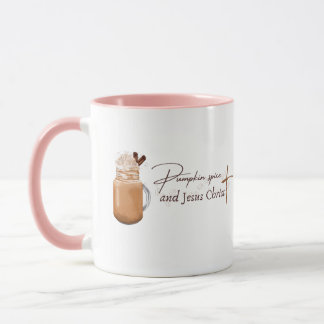 Taza Pumpkin Spice and Jesus Christ (Pink version)