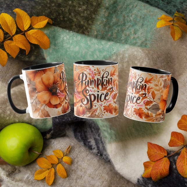 Taza Pumpkin Spice Whimsical Thanksgiving (Subido por el creador)