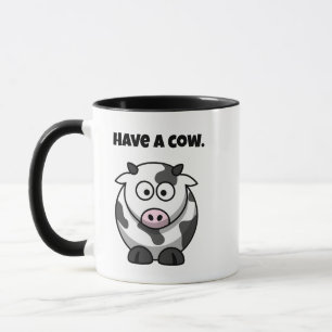 Taza Pun Personalizado de vaca lechera divertida