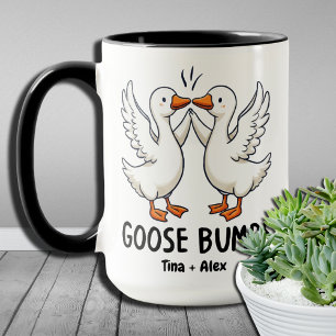 Taza Punny Cute Goose Bump Funny Animal Pun Lover