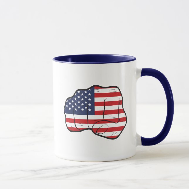Taza Puño de bandera estadounidense (Derecha)