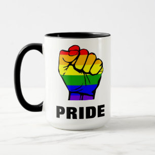 Taza Puño del Orgullo Arcoiris