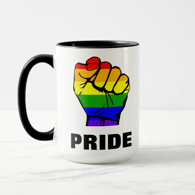 Taza Puño del Orgullo Arcoiris (Izquierda)
