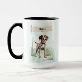 Taza Puntero Acuarela Perro Personalizado
