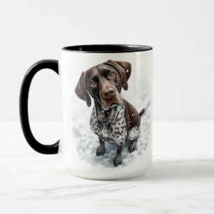 Taza Puntero alemán de cortometraje explica a Navidades