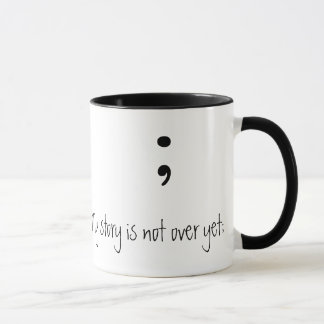 Taza Punto y coma (B&W) - (mi historia no ha terminado