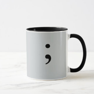 Taza Punto y coma (gris)