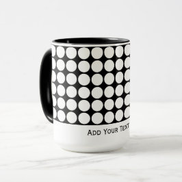 Taza Puntos blancos mínimos en fondo negro sólido