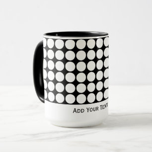 Taza Puntos blancos mínimos en fondo negro sólido