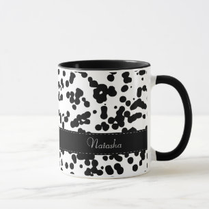 Taza Puntos dálmatas blancos y negros