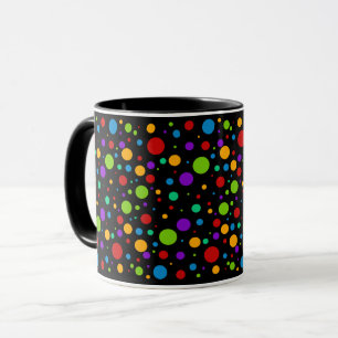 Taza Puntos de la polca arcoiris