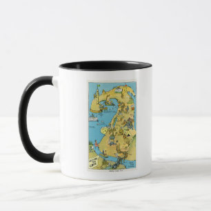 Taza Puntos del dibujo animado del interés en Cape Cod