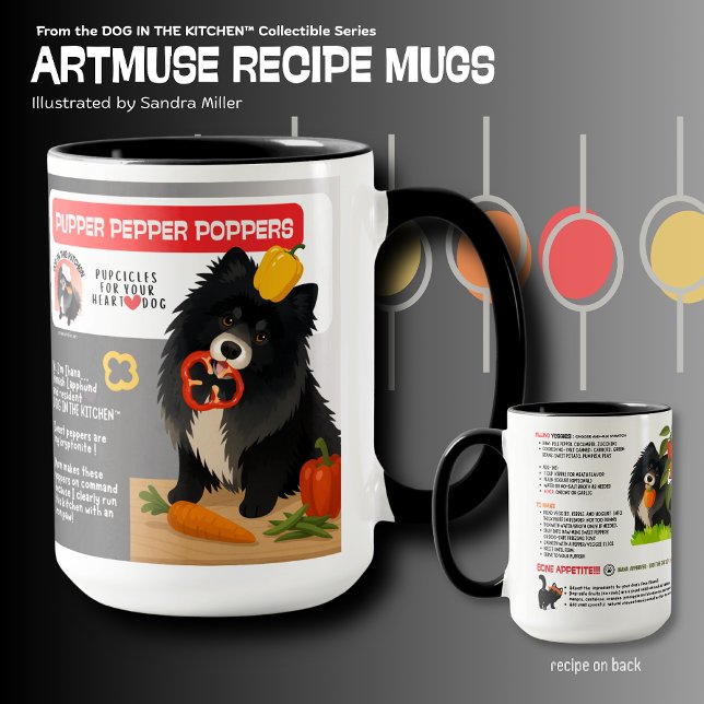 Taza PUPPER PEPPER POPPERS Dog treats  Art Muse Recipe  (Subido por el creador)