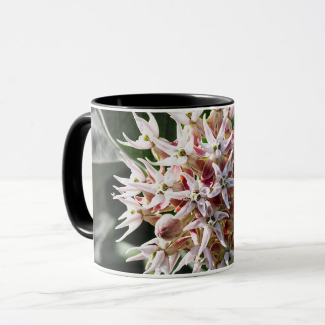 Taza Pureza radiante: foto de flor lechera en blanco (Anverso izquierdo)