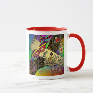 Taza Purim Esther Celebración Impresión de arte oscuro