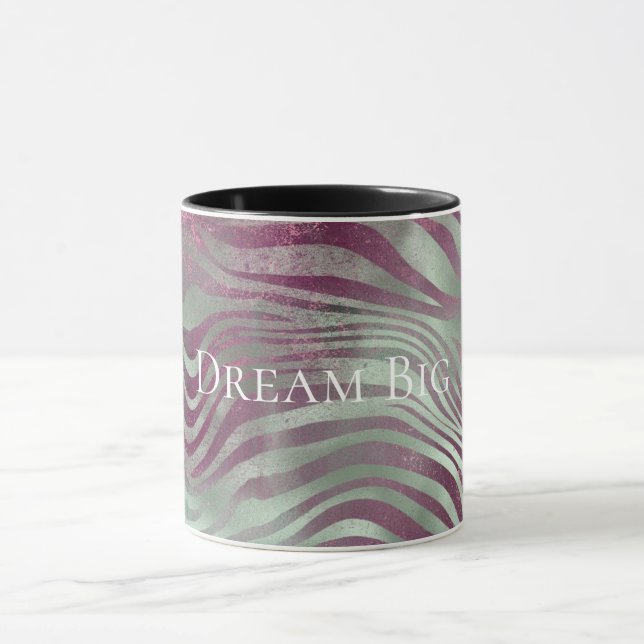 Taza Purple Burgundy Aqua Mint Zebra (Centro)