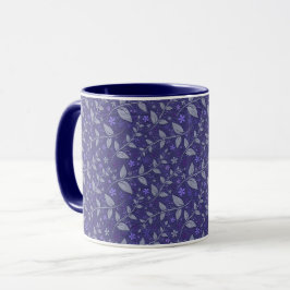 Taza Purple Modern Elegant Popular Floral