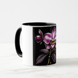 Taza "Purple Orchid Mug - Floral Elegance Cup"