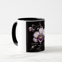 Taza "Purple Orchid Mug - Floral Elegance Cup"