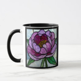 Taza Purple Peony Stained
