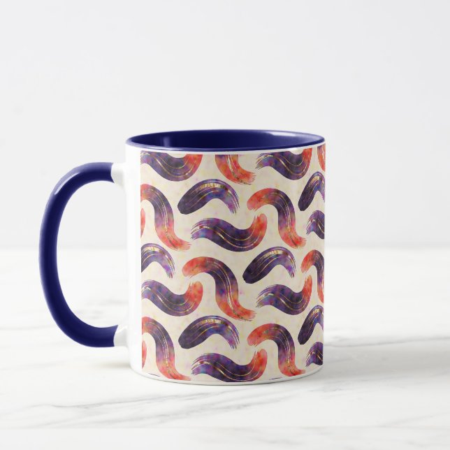 Taza  purple, red, orange, and gold. (Izquierda)