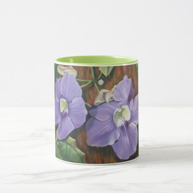 Taza Purple tropical Flowers (Centro)