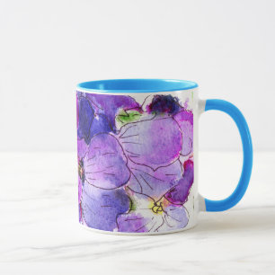 Taza Purple Wallflower Ringer Mug