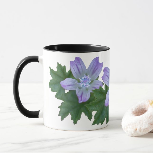 Taza Purple Wildflowers Mug (Con donut)